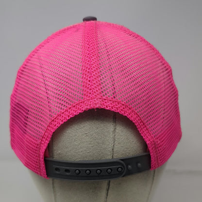 John Deere Trucker Hat Gray Pink One Size Mesh Back Snapback Graphic Embroidered