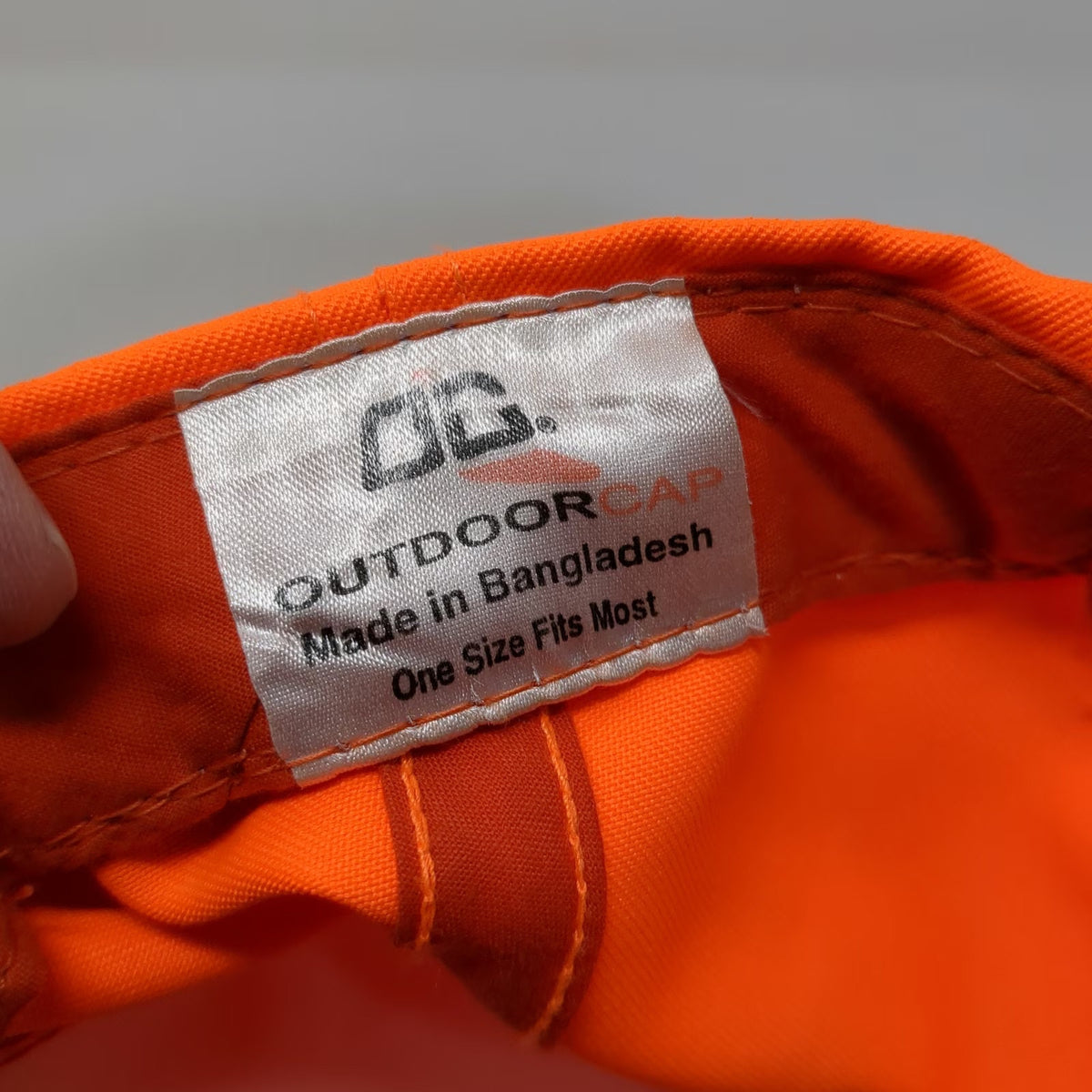 Outdoor Cap Snapback Orange OSFM Green Underbrim Blank Structured 6 Panel Hat