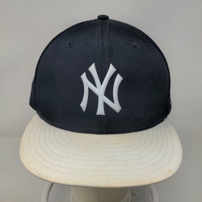 New York Yankees Fitted Hat Black 7 7/8 New Era 59Fifty Embroidered Logo MLB