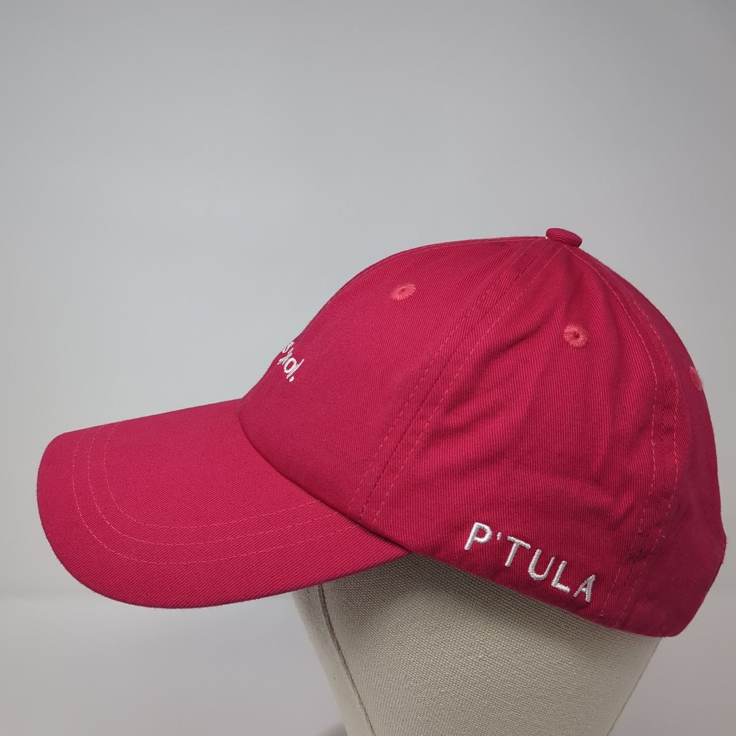 Feels Good Ptula Slideback Hat Pink One Size Adjustable Embroidered