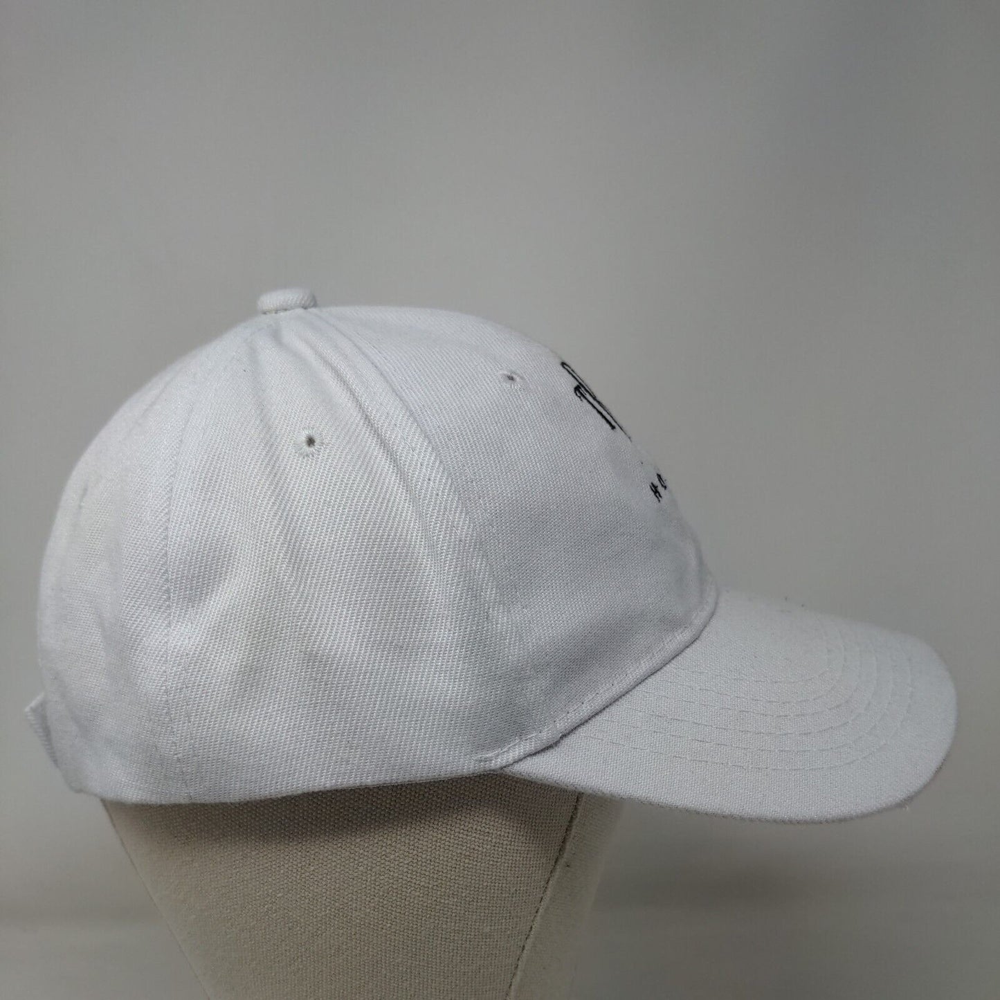 TRS Hotels Strapback Hat White One Size Adjustable Embroidered Logo Oscaps