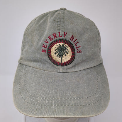 Beverly Hills Slideback Hat Green One Size Adjustable Embroidered Fahrenheit