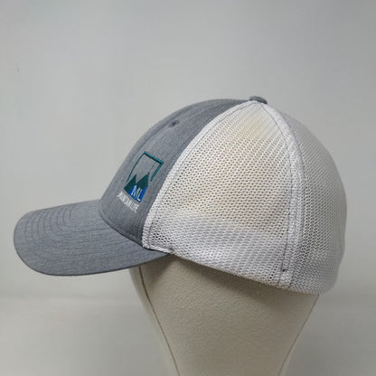 Richardson Men's Fitted Mesh Back Hat Gray Size L/XL Embroidered Mountain Life