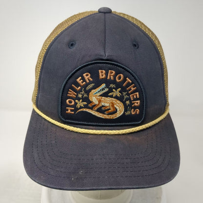 Howler Brothers Blue Gold Trucker Hat One Size Embroidered Patch Snapback
