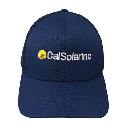 Cal Solar Inc Fitted Hat Blue XL Embroidered Solid Flexfit Sport-Tek