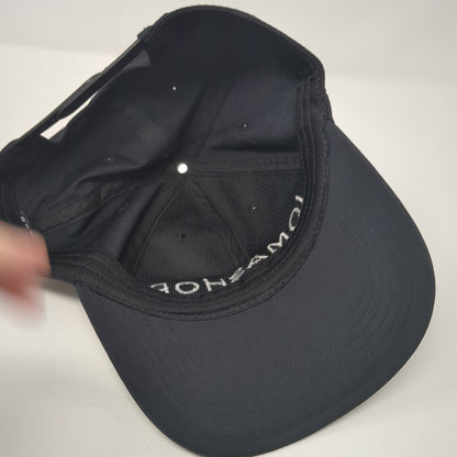 Jomashop Snapback Hat Black One Size Adjustable Embroidered 6 Panel
