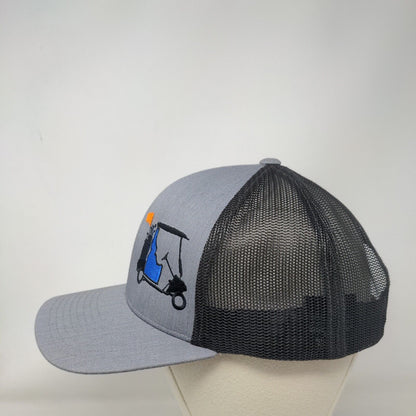 Golf Cart Snapback Mesh Back Trucker Hat Gray One Size Mesh Back Pacific