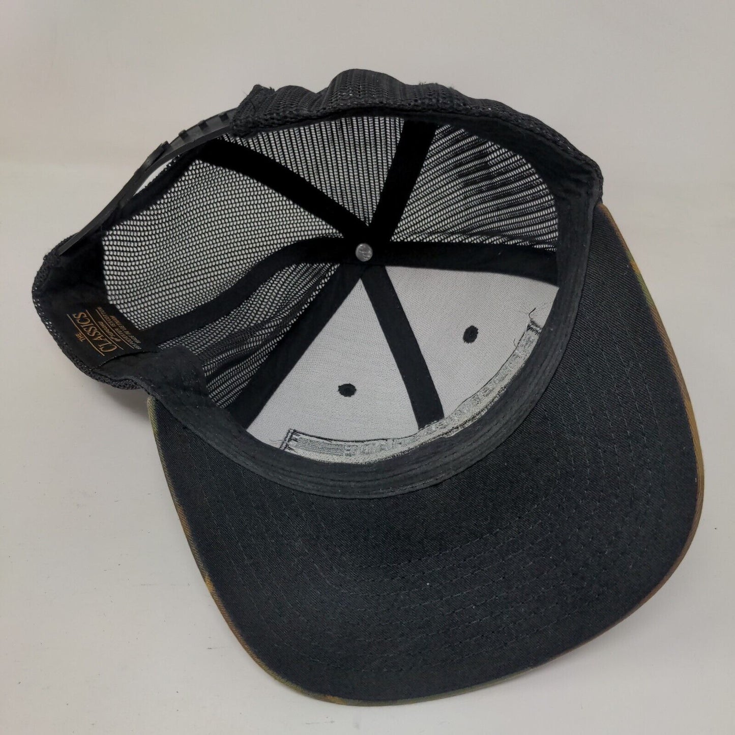 SpiderWebShade Snapback Mesh Back Trucker Hat Camo One Size Yupoong