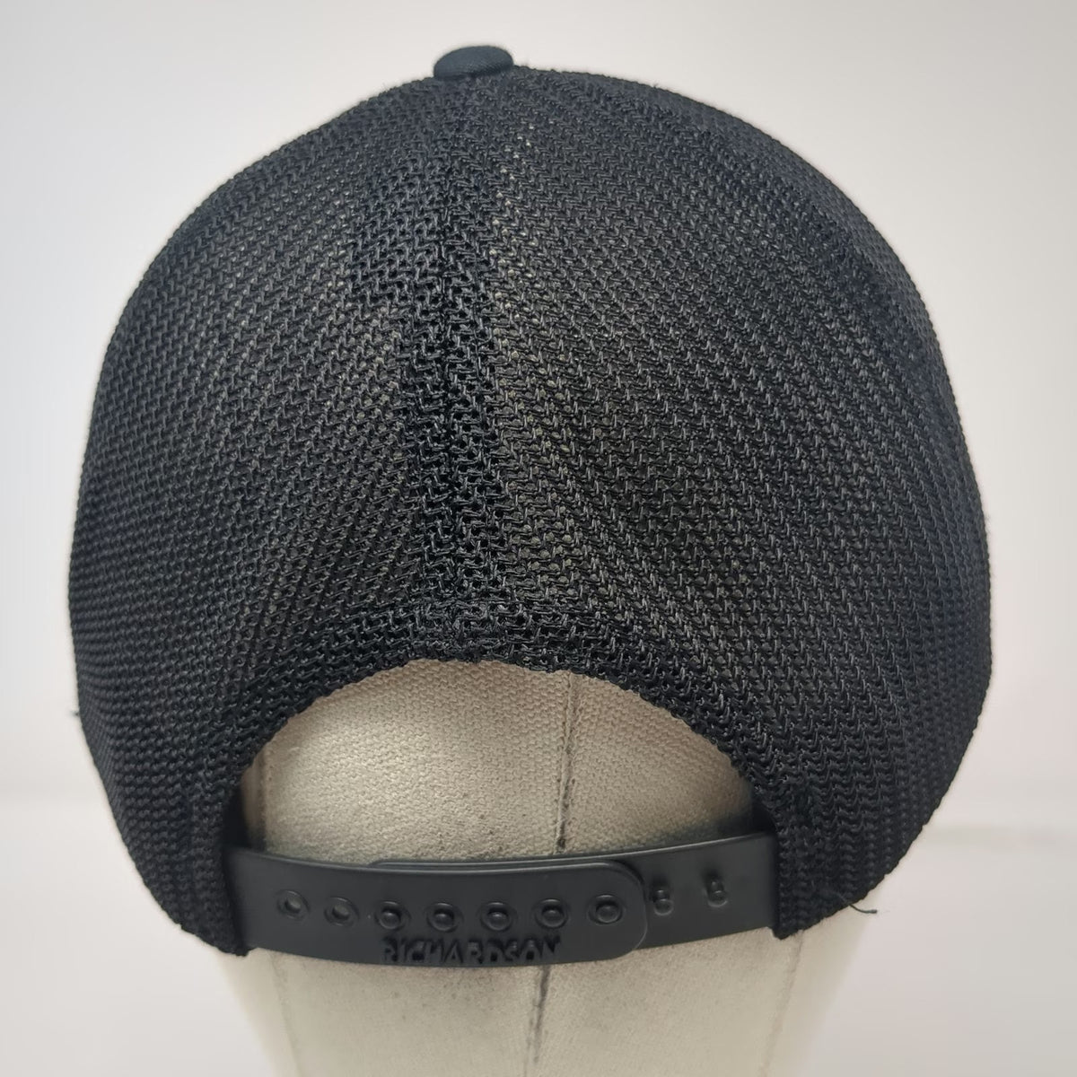 Richardson Trucker Hat Black One Size Snapback Mesh Elko Wire Rope Embroidered