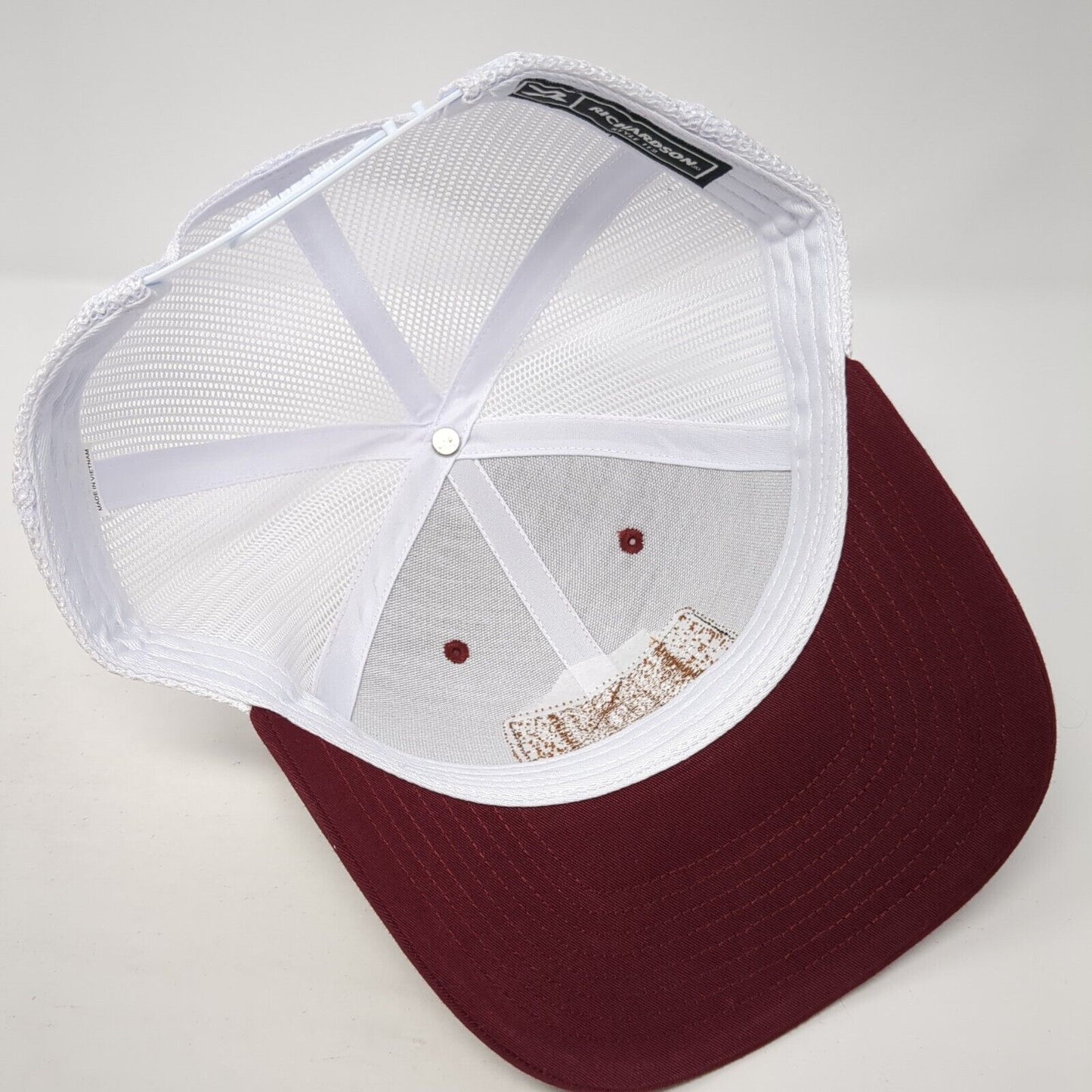 Stewart Patch Snapback Trucker Hat Red One Size Mesh Back Adjustable