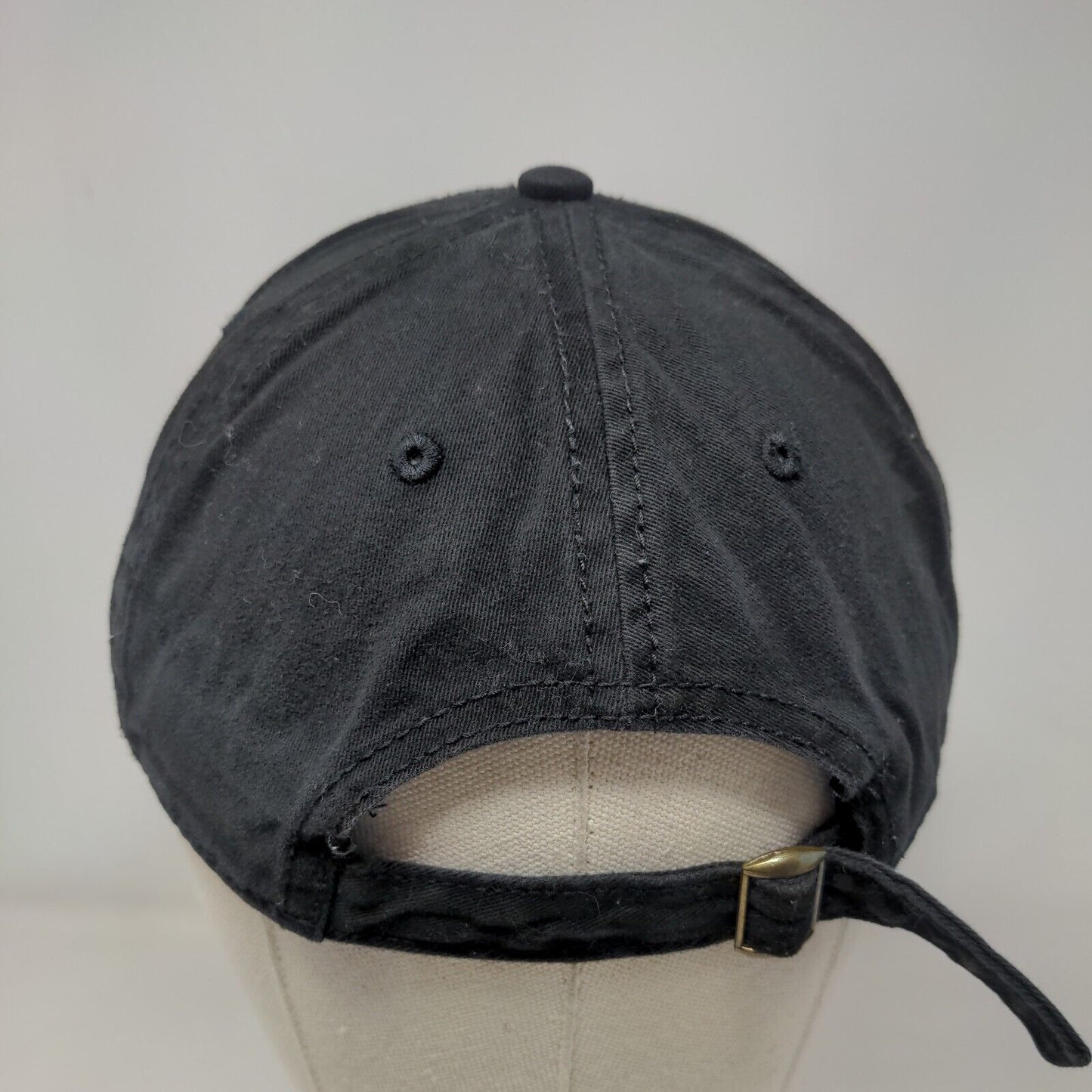 Unbranded Slideback Hat Black OSFM Blank Adjustable Solid 6 Panel