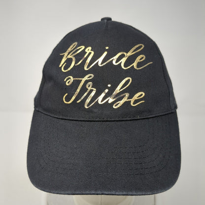Bride Tribe Strapback Hat Black One Size Adjustable Vented Holes 6 Panel