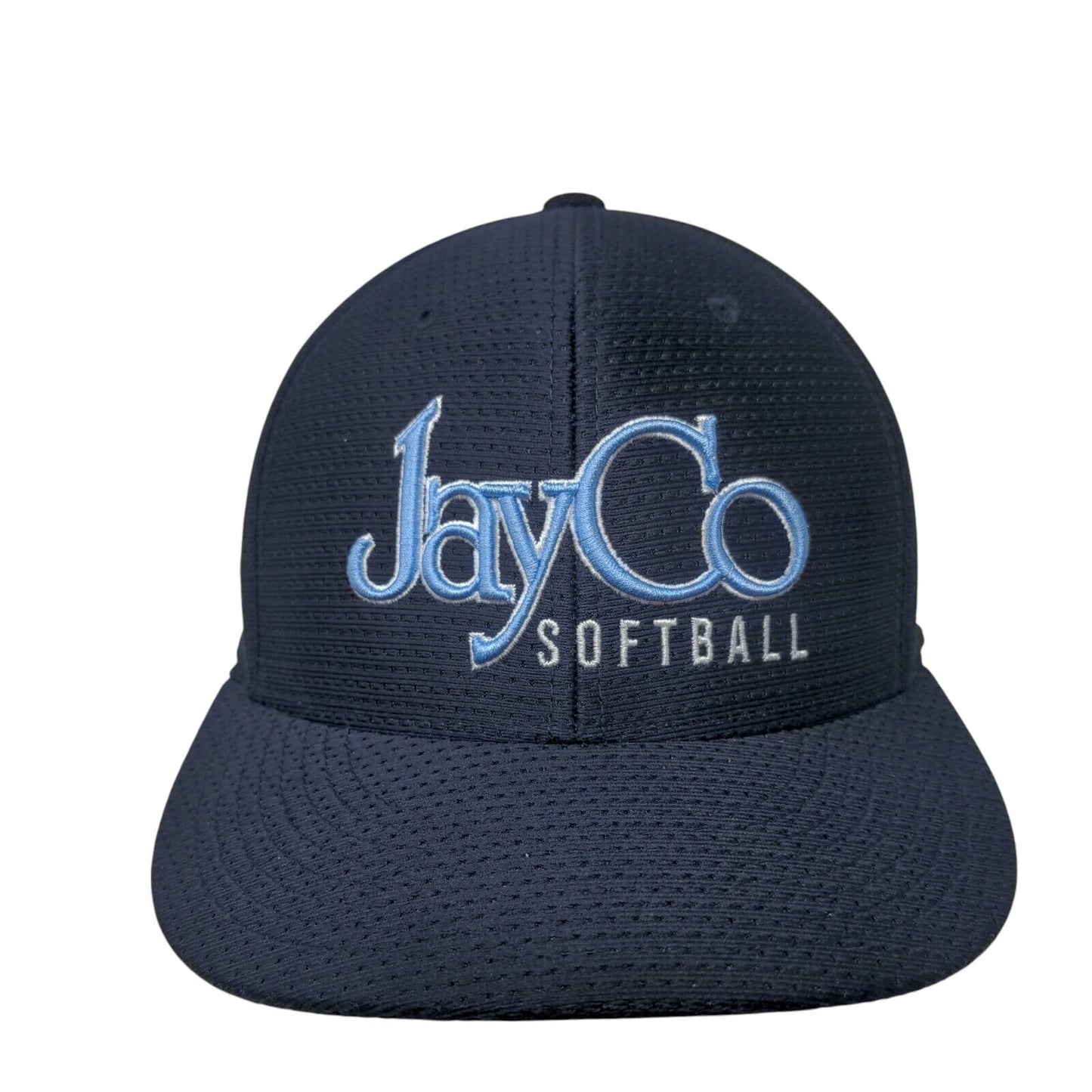 JayCo Softbakll Fitted Hat Blue L/XL Lightweight Vented Holes Pacific Headwear
