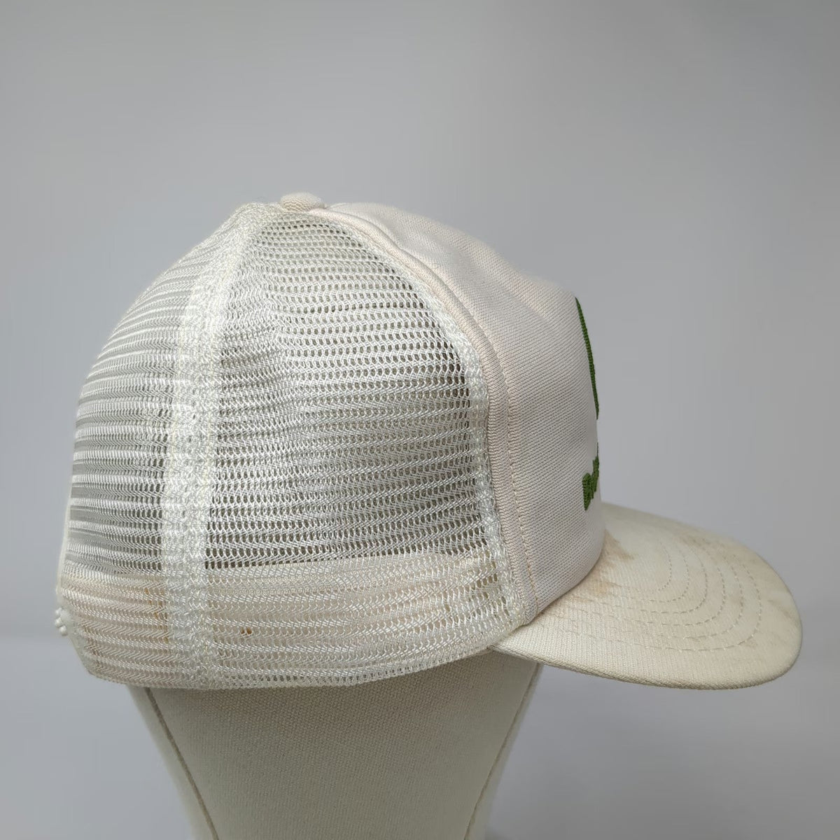 ASI Trucker Hat White One Size Boise Cascade Green Tree Logo Mesh Back Snapback