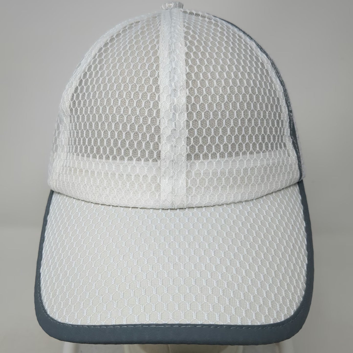 Baseball Cap White One Size Mesh Advocate Sports 2022 Gray Trim Breathable Hat