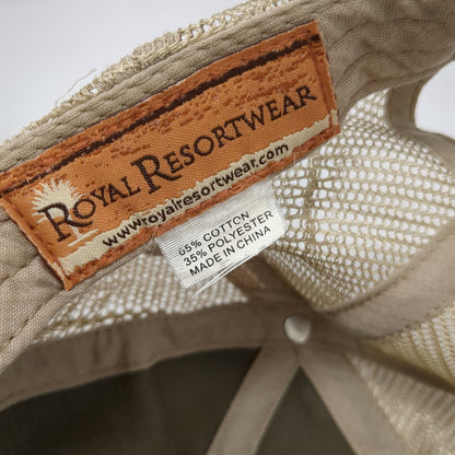Royal Resortwear Baseball Cap Gray Beige One Size Anna Maria Island Patch Mesh