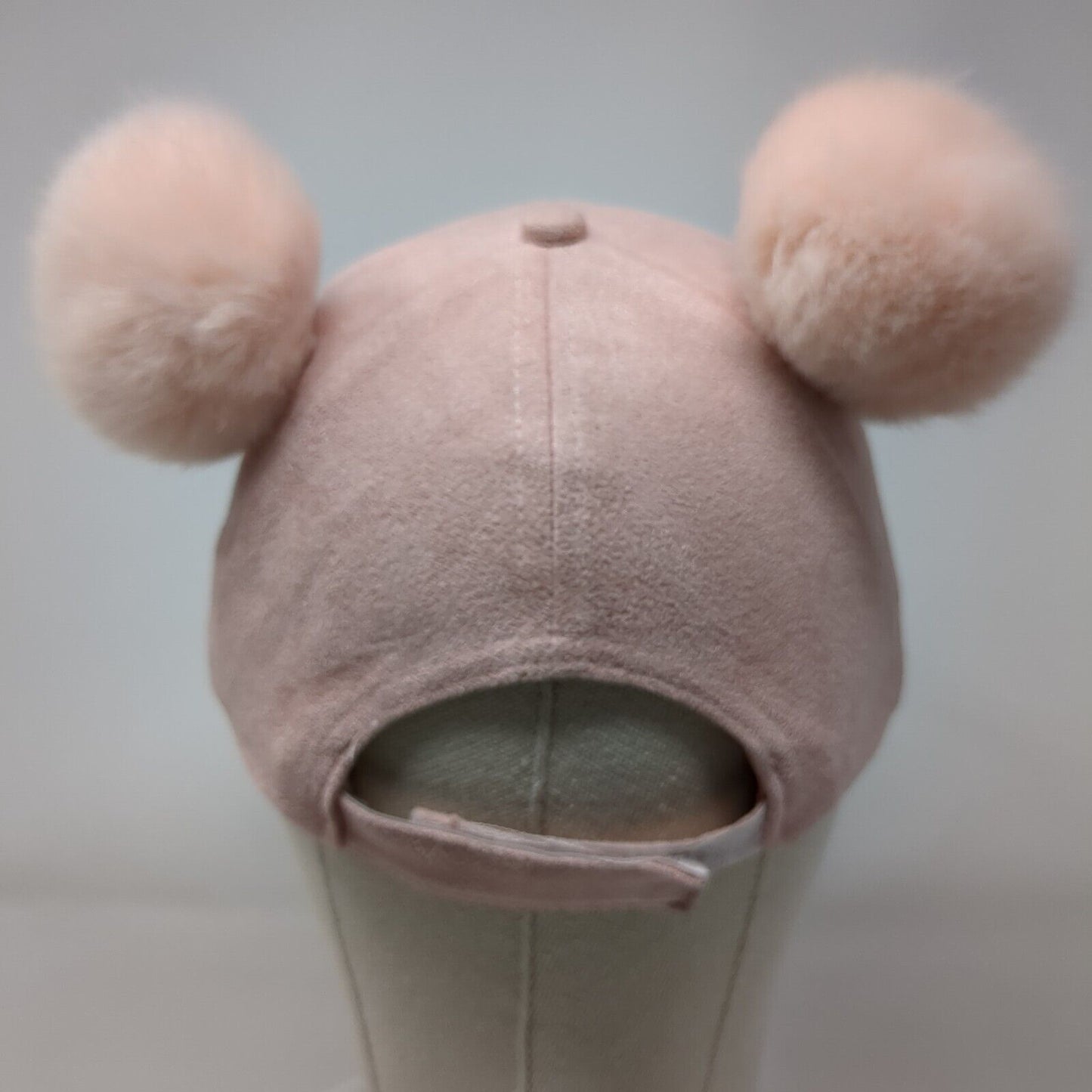 David And Young Strapback Pom Pom Hat Pink OSFM Adjustable Solid Blank