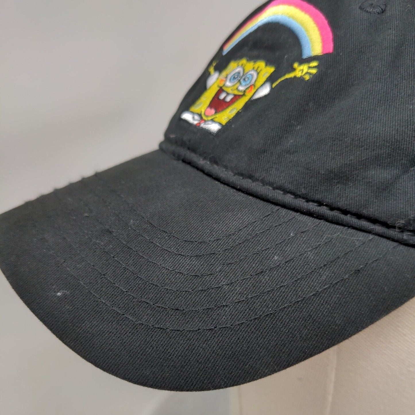 Nickelodeon SpongeBob Squarepants Slideback Hat Black One Size Embroidered