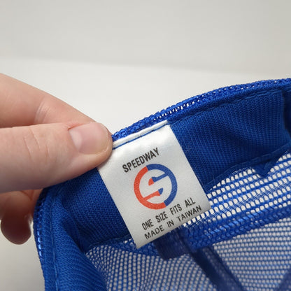 Consolidated Agencies Inc Snapback Trucker Hat Blue OS Adjustable Mesh Speedway