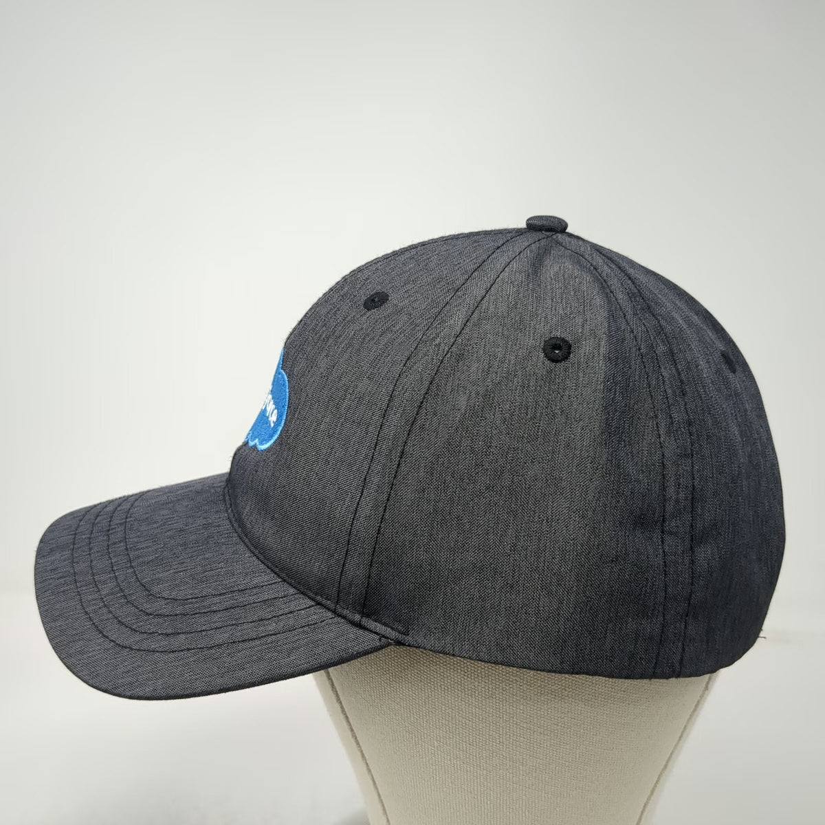 Quake City Caps Baseball Cap Gray One Size Salesforce Cloud Logo Heathered Hat