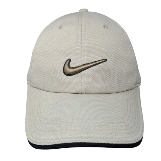 Nike Golf Strapback Hat Tan OSFM Adjustable Embroidered Swoosh 6 Panel