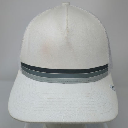 Travis Mathew Trucker Hat White One Size Mesh Snapback Striped Golf Sport Hat