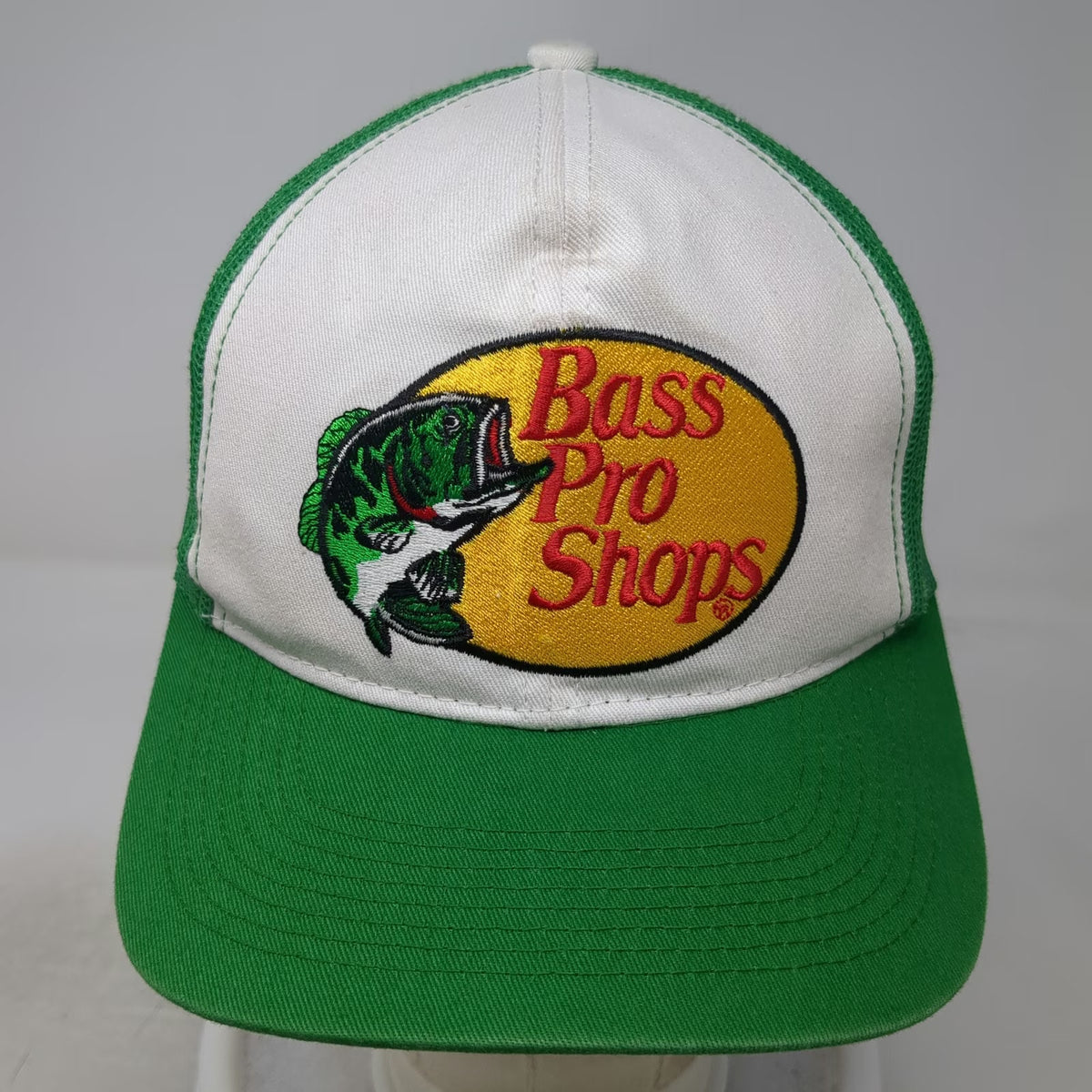 Bass Pro Shops Trucker Hat Green One Size Mesh Snapback Bass Fish Fishing Logo