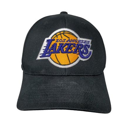 Mitchell & Ness Men's Snapback Hat Black Embroidered Los Angeles Lakers Logo