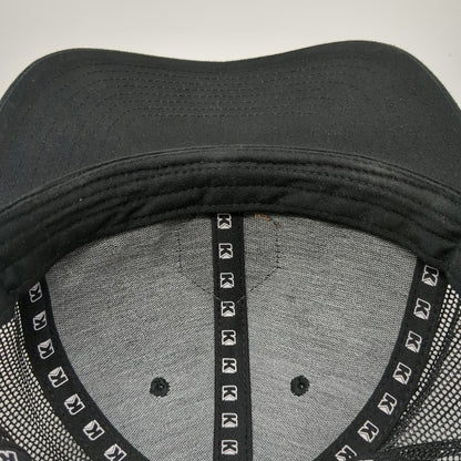 Richardson Trucker Hat Black One Size Kendall Mountain Leather Patch Mesh Back