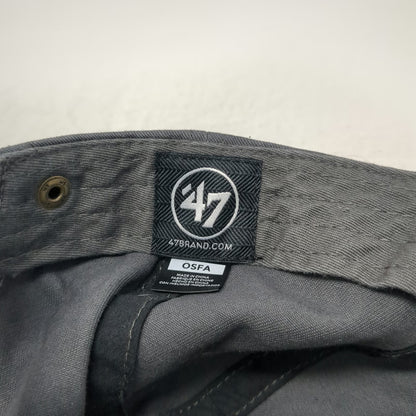 '47 Baseball Cap Gray One Size Vivid Roots Cotton Slideback Adjustable Logo Hat
