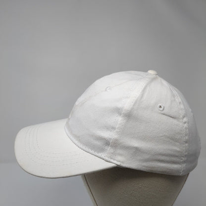 Unbranded Strapback Hat White One Size Blank Solid Vent Holes Outdoor