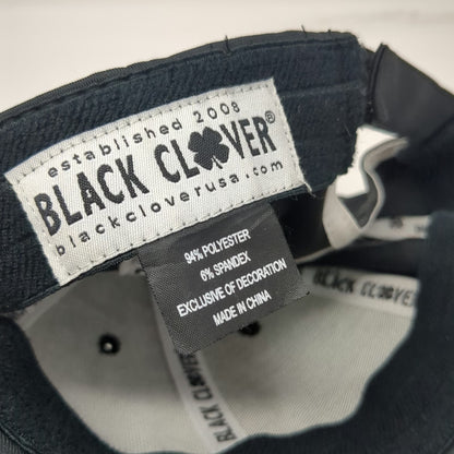 Black Clover Baseball Cap Black One Size Live Lucky Daltile Strapback Hat