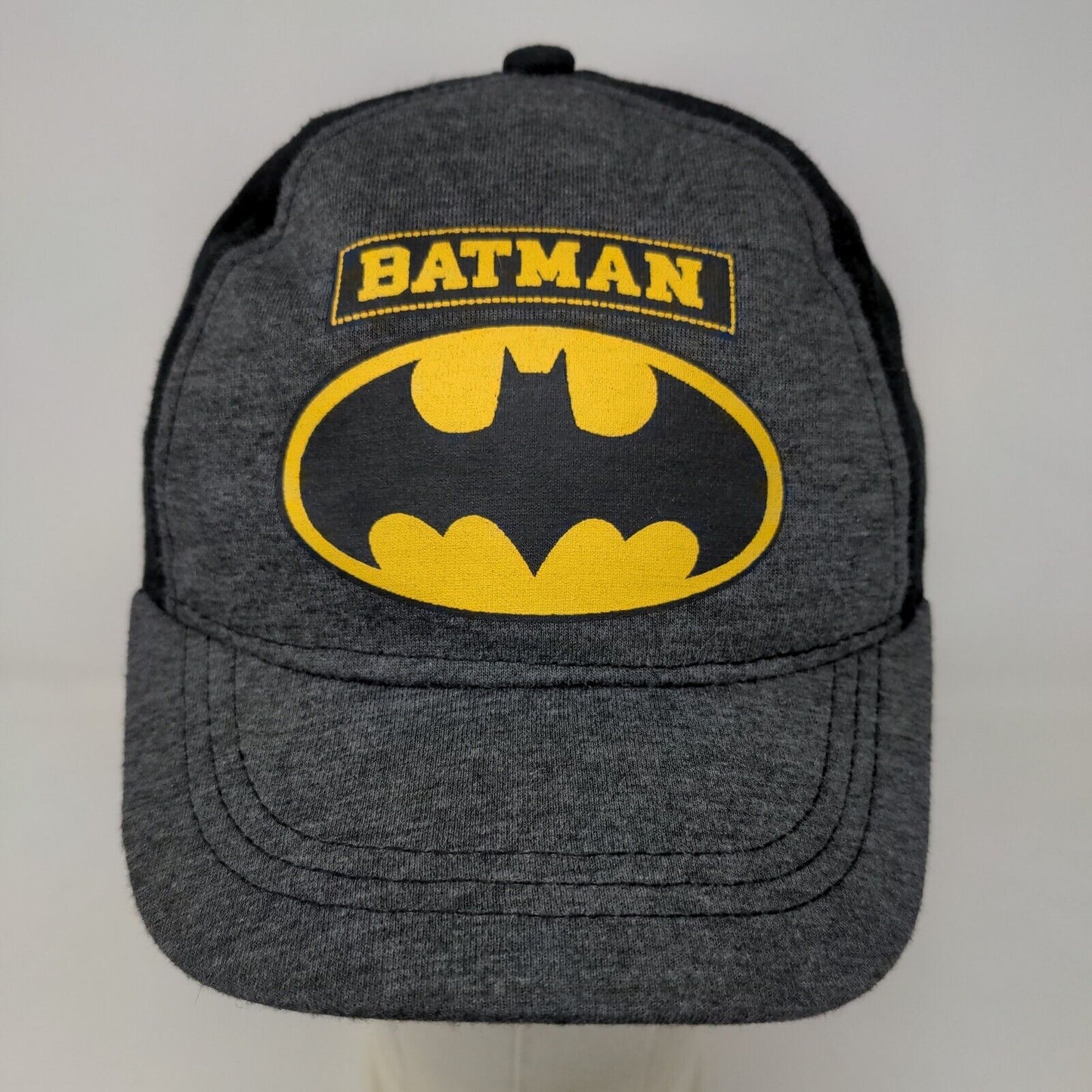 DC Comics Batman Baby Stretchy Hat Gray Black Size 12-24M Graphic Logo