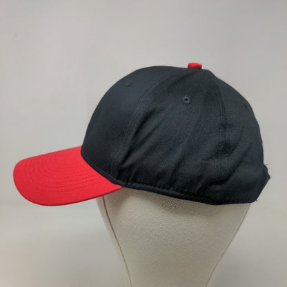 Augusta Sportswear Boy's Strapback Hat Black Red Blank 100% Cotton