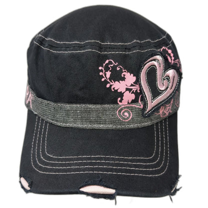 Main Gate Army Cap Black Pink OSFM NHRA National Hot Rod Association Heart Hat