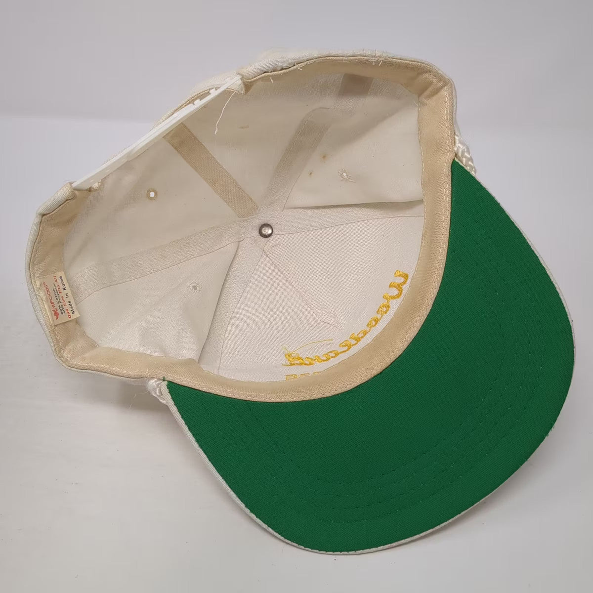Yupoong Woodland Store Lake George Snapback Hat Beige Yellow Rope OSFA 5 Panel