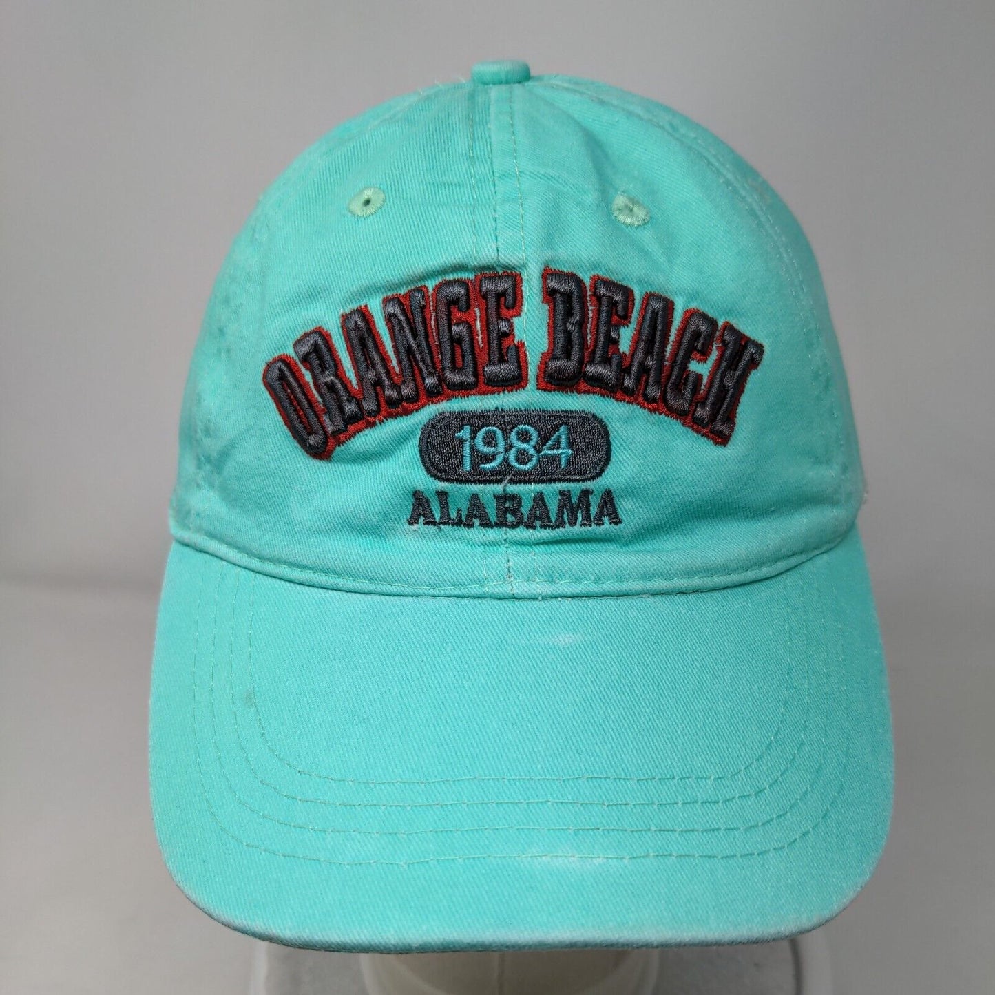 Orange Beach 1984 Alabama Strapback Hat Greenish-Blue One Size Alvin's Island