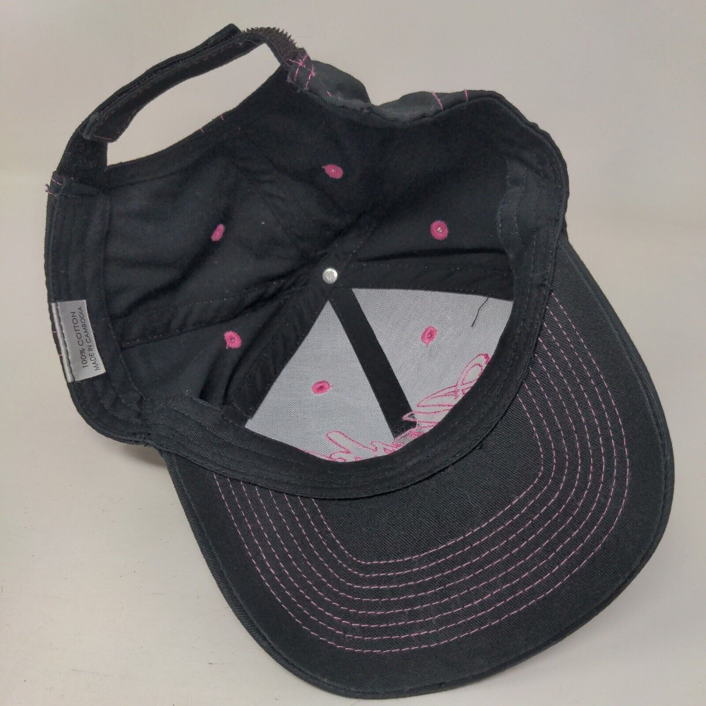 Alaska Strapback Hat Black One Size Embroidered Bling Adjustable