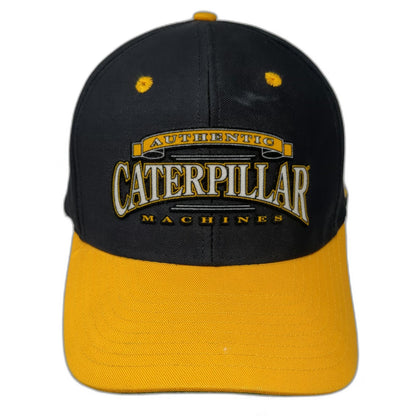 Tonkin Caterpillar Snapback Black Yellow Hat One Size Green Underbrim Machines