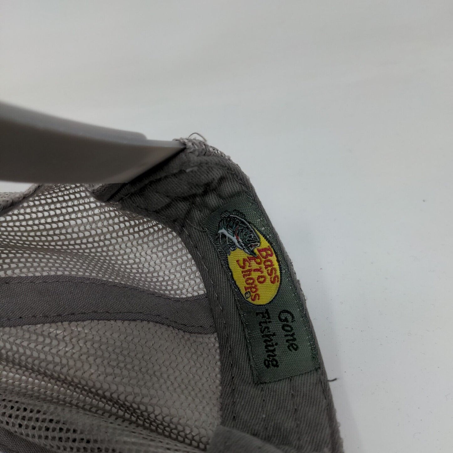 Bass Pro Shops Snapback Trucker Hat Gray OSFM Adjustable Mesh Back Gone Fishing