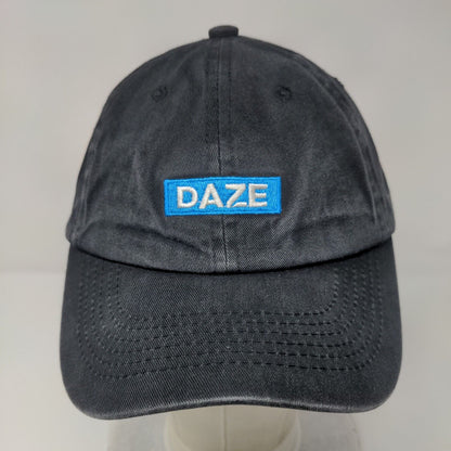 Daze Slideback Hat Black One Size Adjustable Embroidered Vent Holes