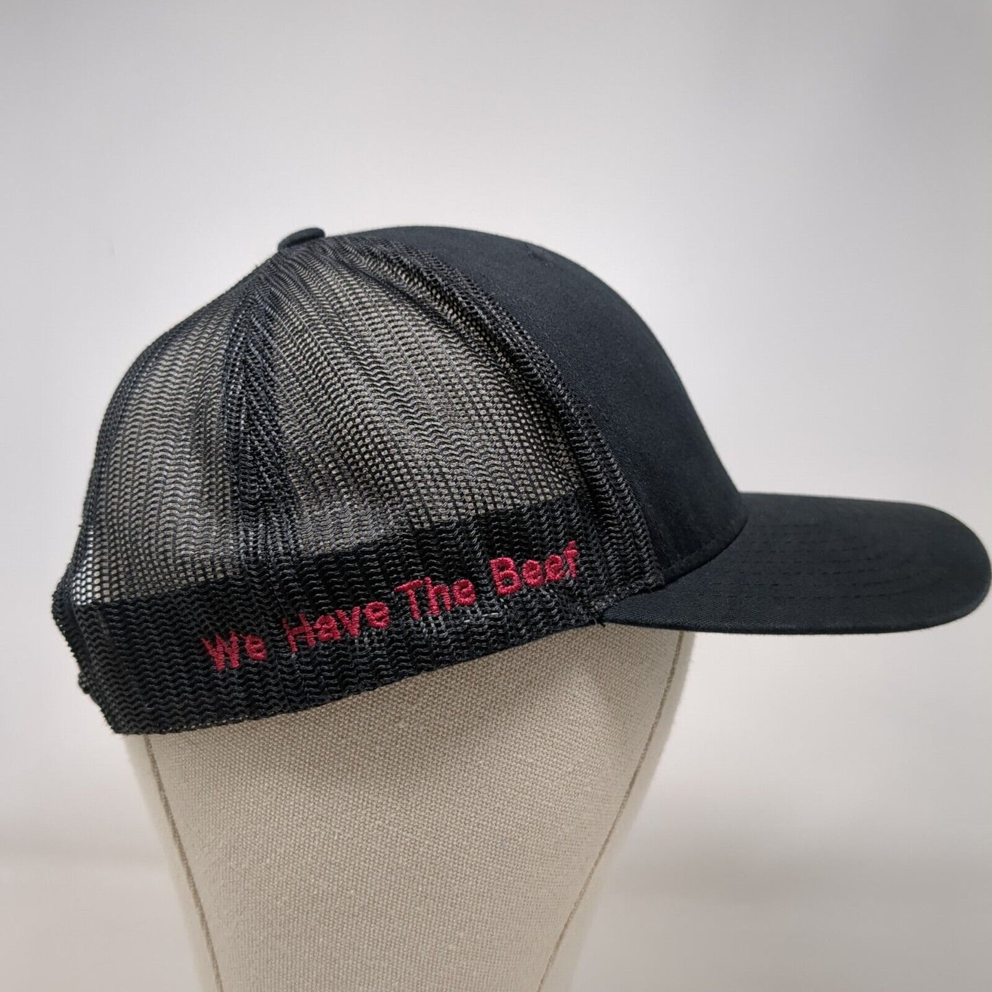 Lazy MO Ranch Snapback Trucker Hat Black OSFA Solid We Have The Beef
