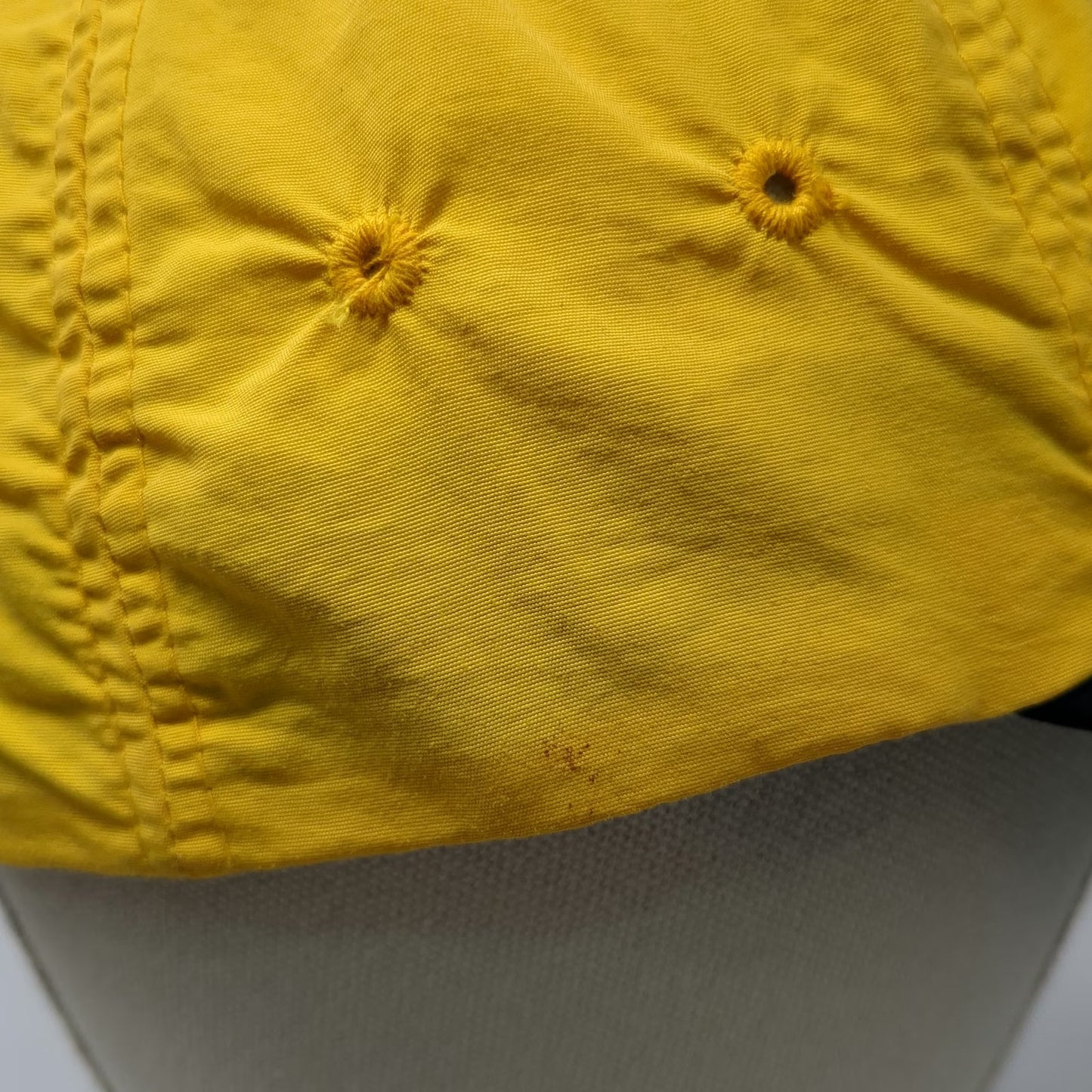 Tommy Hilfiger Baseball Cap Yellow One Size Nylon Strapback Coldstop Patch Hat