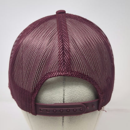 C.C Trucker Hat Red One Size Support Your Local Farmers Market Rope Mesh Back