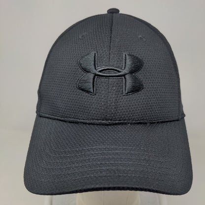 Under Armour Men's Fitted Hat Black Size M/L Embroidered Logo Polyester