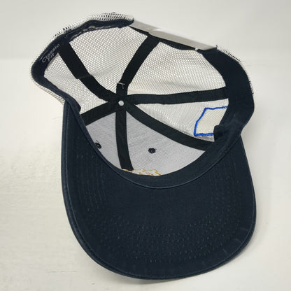Notre Dame NCAA ahead Trucker Hat Blue White One Size Fiesta Bowl Snapback Patch