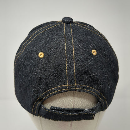 San Francisco SF Strapback Hat Blue One Size Adjustable Embroidered Lanza Cotton