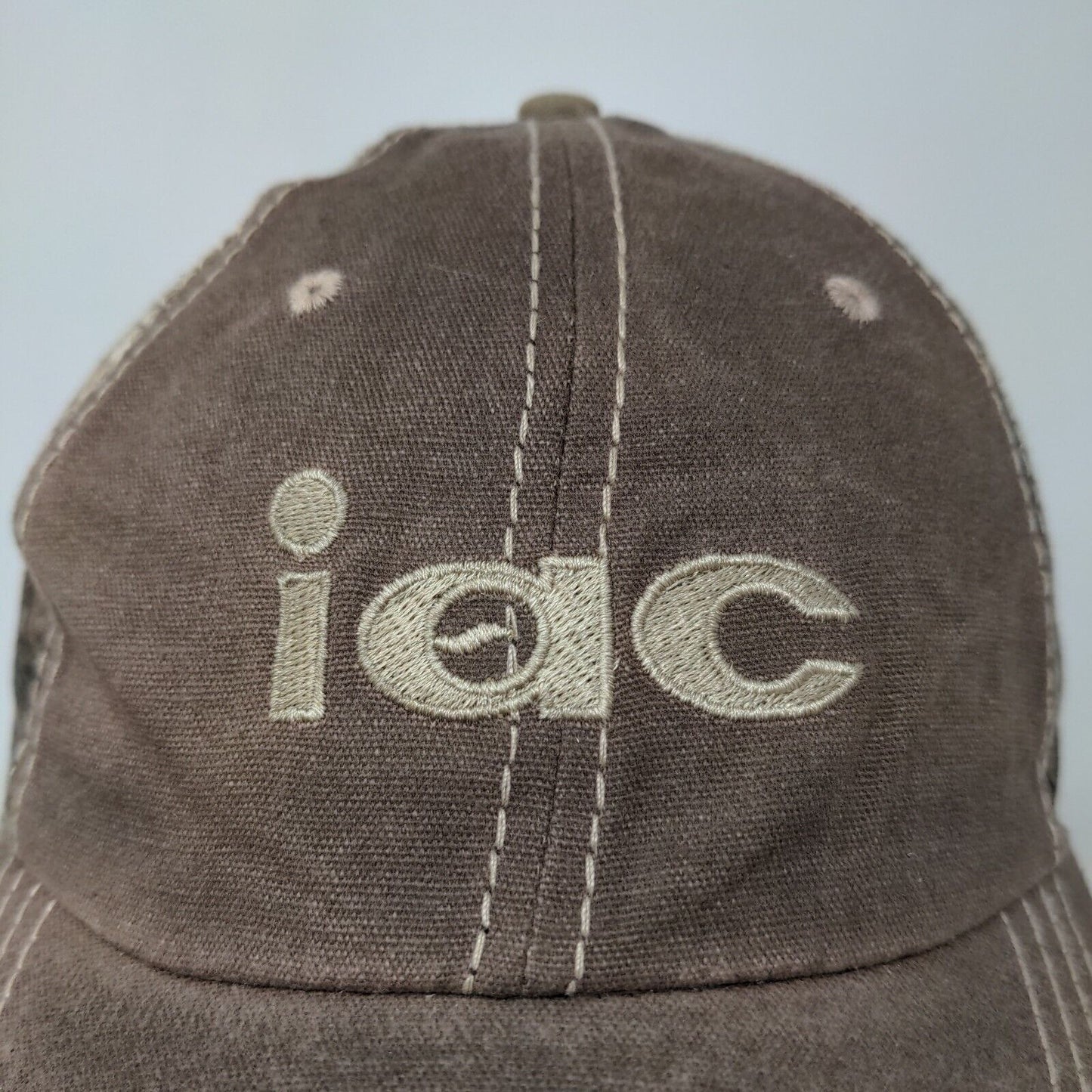 IAC Men's Strapback Hat Camo Brown Adjustable Embroidered Sullair Logo