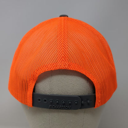 Richardson 112 Trucker Hat Salmon Electrical Contractors Gray Orange OSFM Mesh