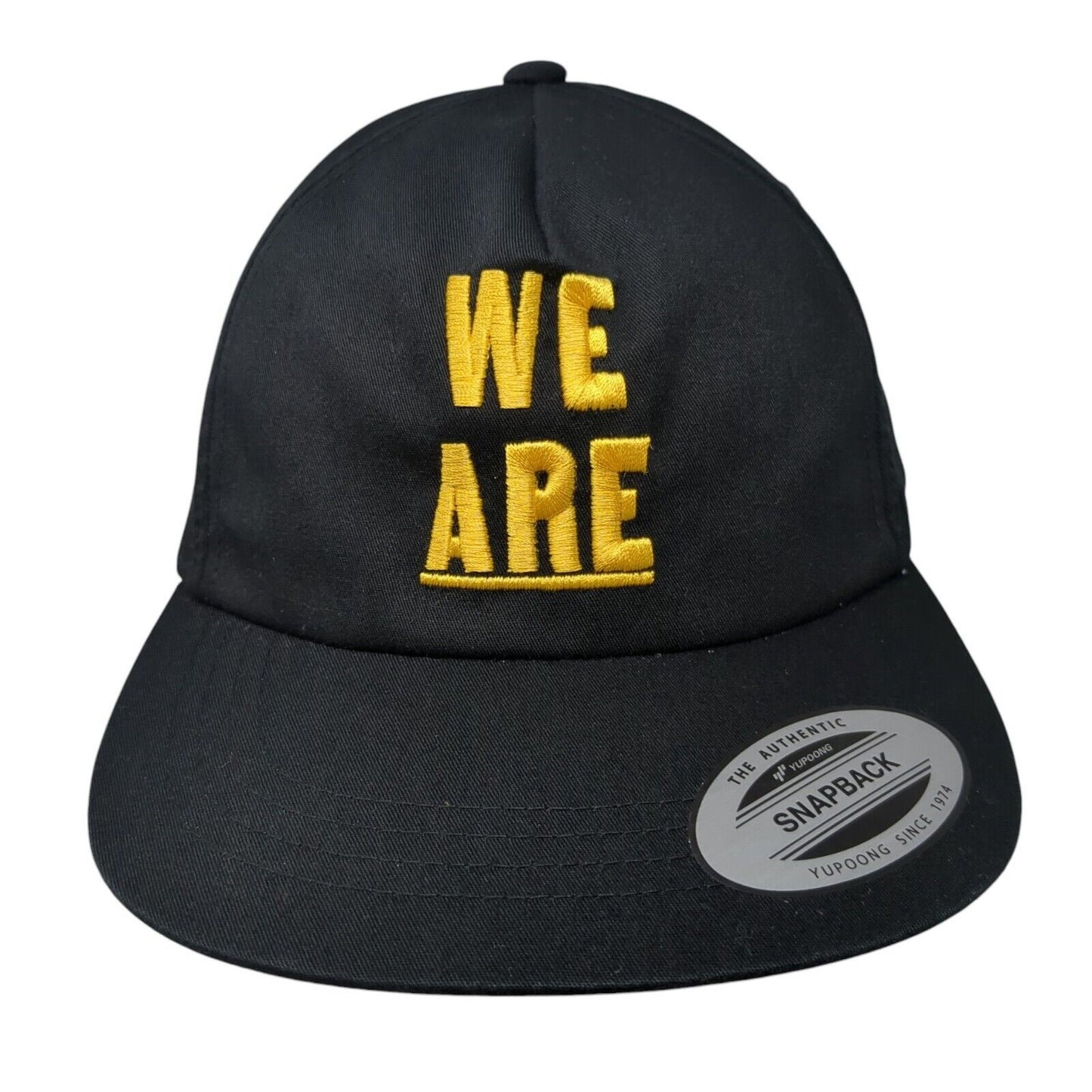 We Are Snapback Hat Black One Size Adjustable Embroidered Classics Yupoong